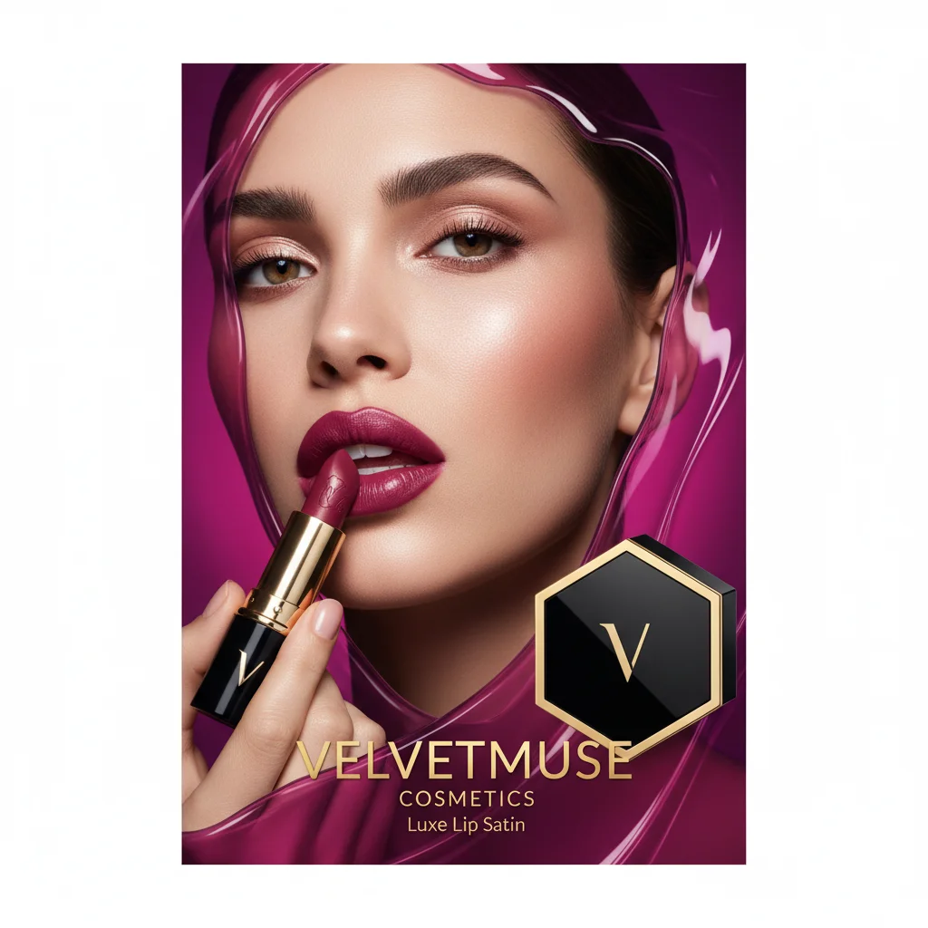 Luxe Satin Lip: High-Fashion Editorial