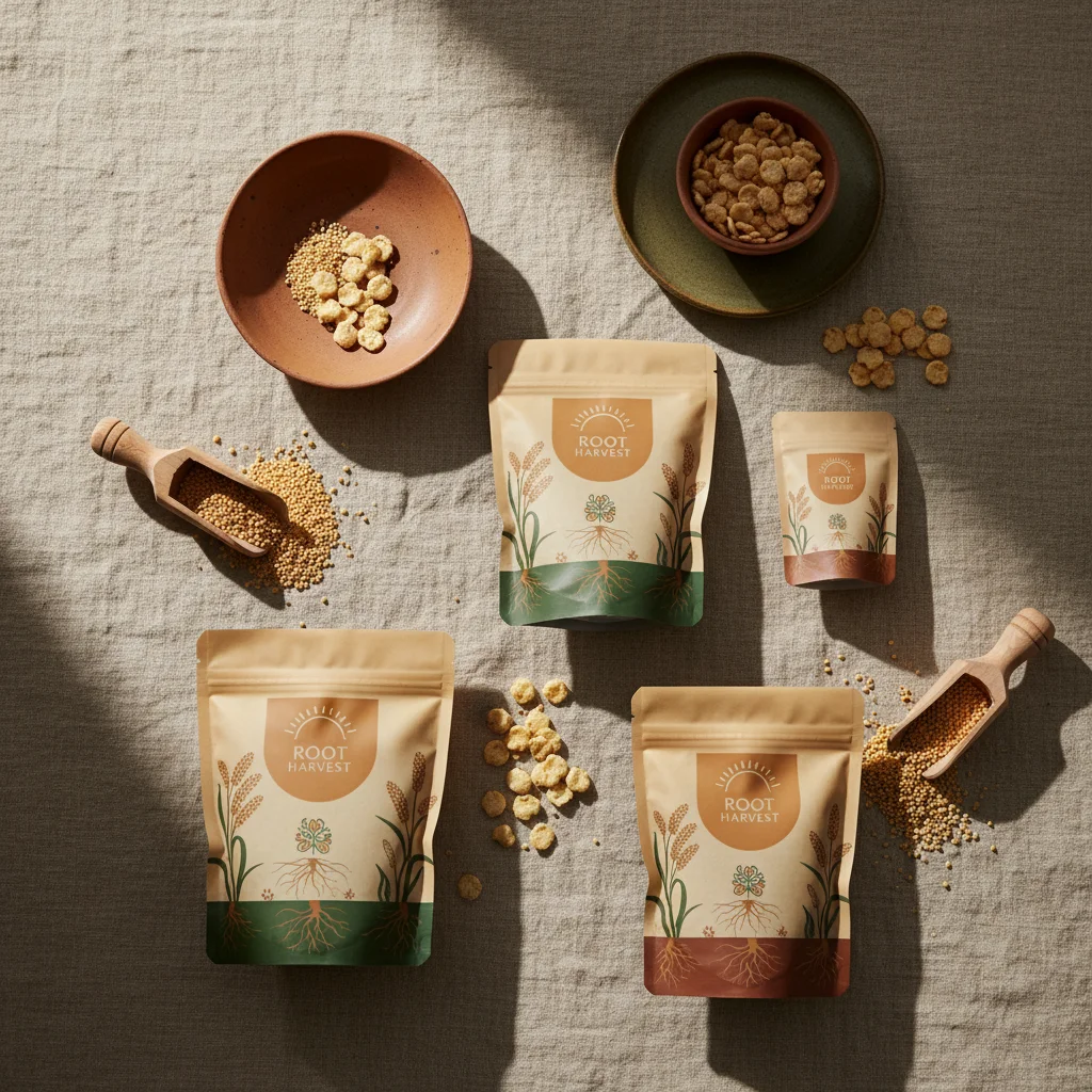 AI Generated preview for ROOT HARVEST – Natural Packaging System - Packaging Brand Systems