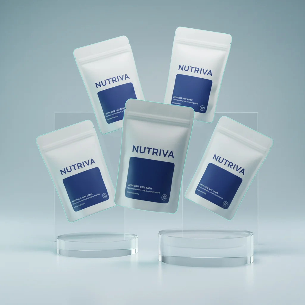 AI Generated preview for NUTRIVA – Modern Wellness Pouches - Packaging Brand Systems