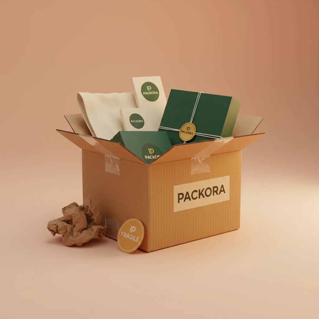 AI Generated preview for PACKORA – Premium Delivery Packaging - Packaging Brand Systems
