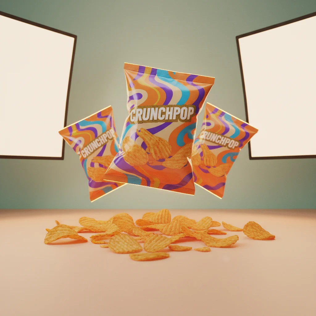 Premium Gen-Z Snack Packaging System: Dynamic E-commerce & Performance Ad Visuals
