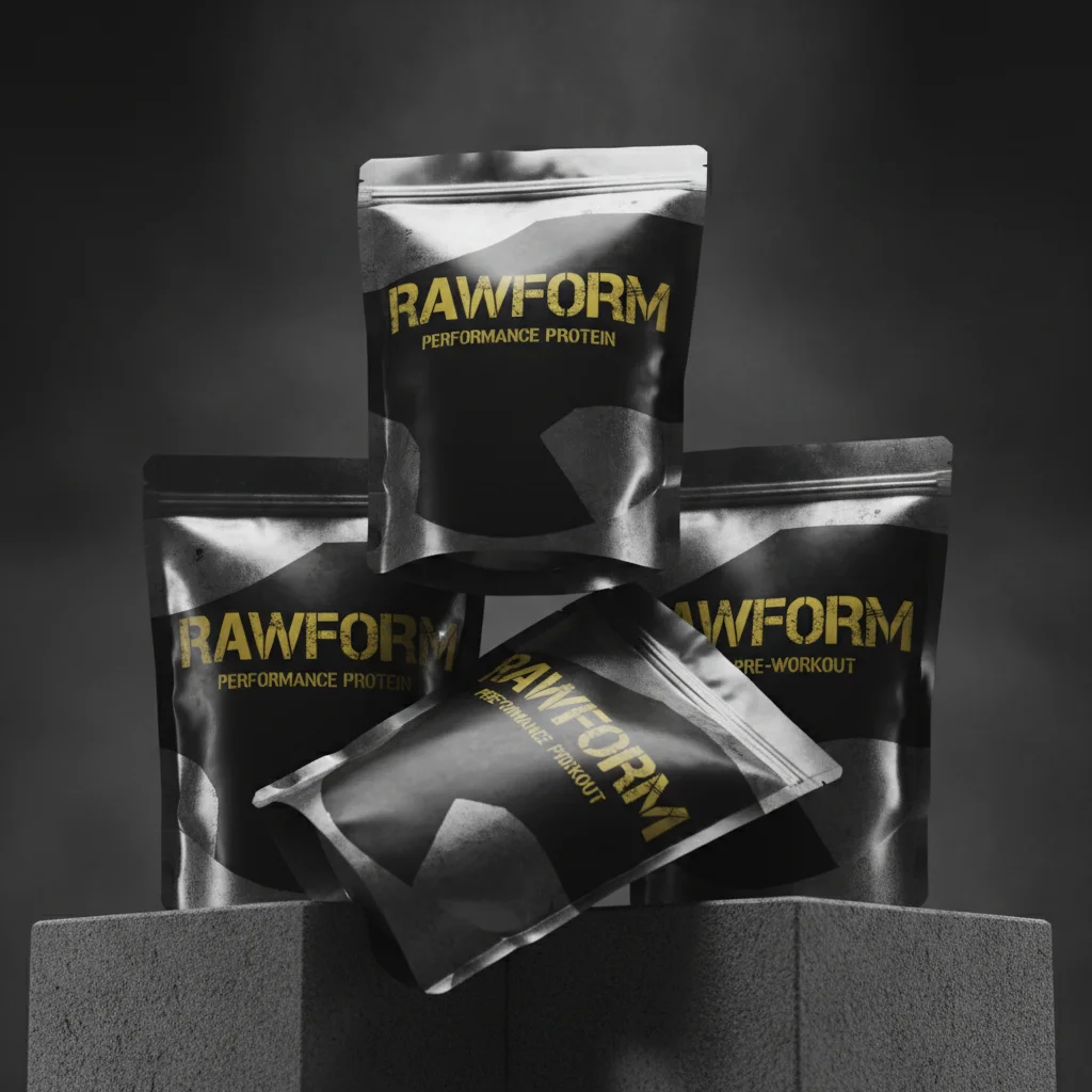 AI Generated preview for RAWFORM – Athletic Packaging System - Packaging Brand Systems