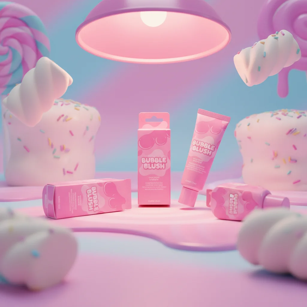 AI Generated preview for BUBBLE BLUSH – Candy Packaging - Packaging Brand Systems