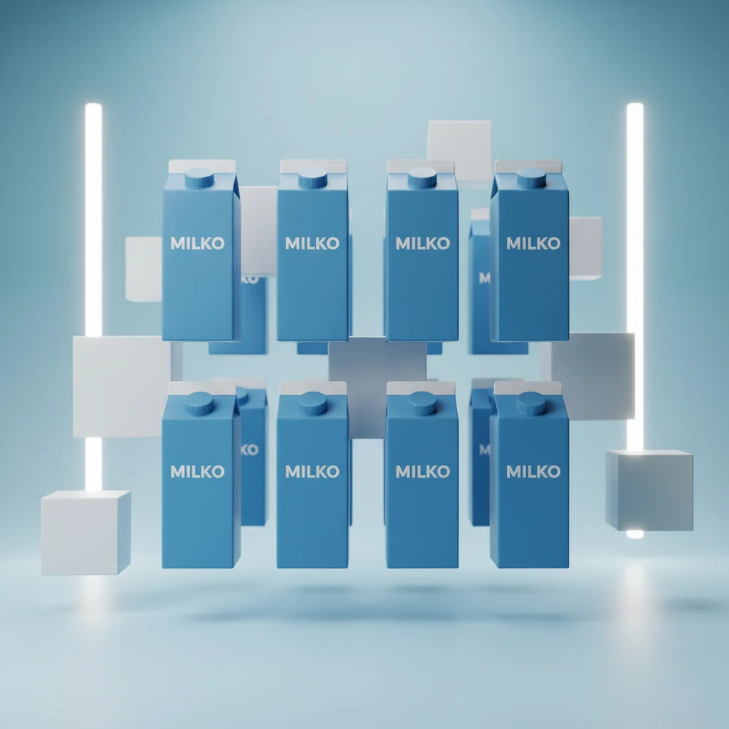 AI Generated preview for MILKO – Fresh Retail Packaging - Packaging Brand Systems