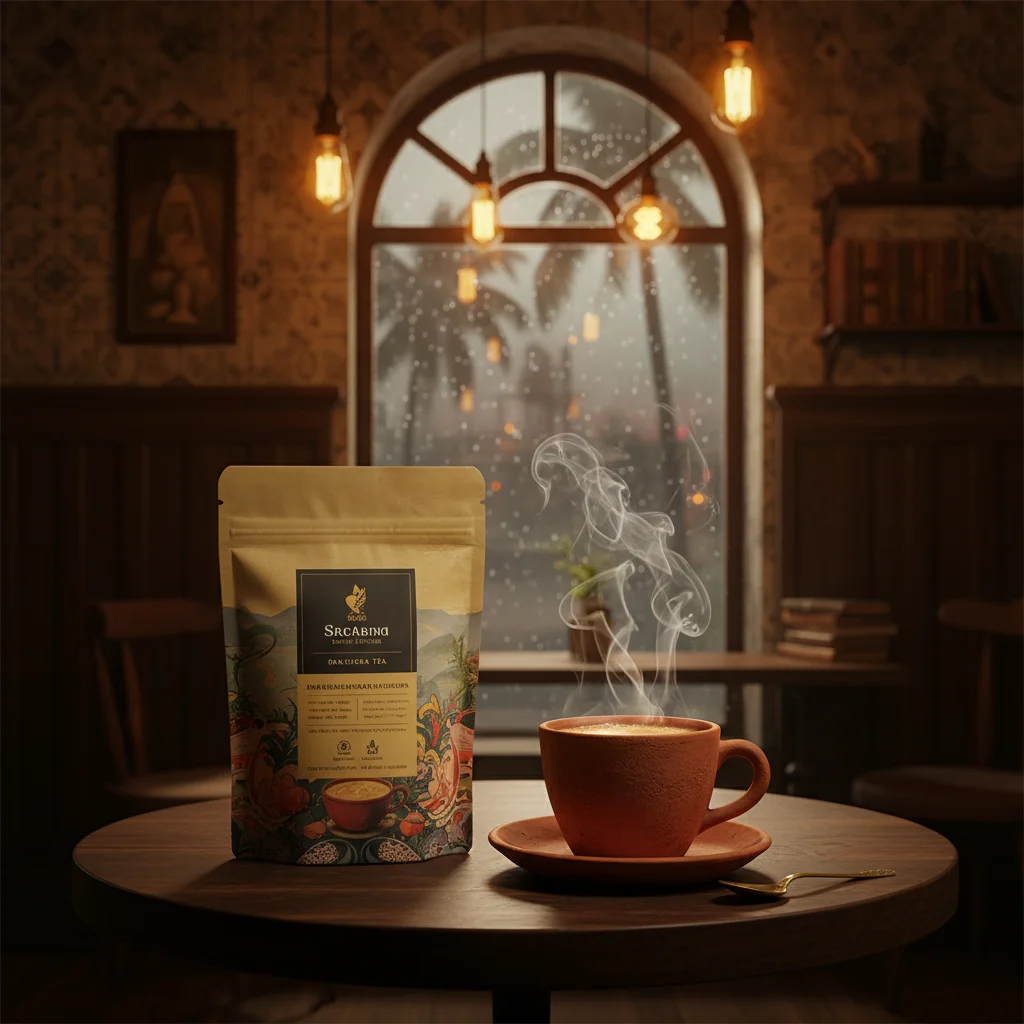 AI Generated preview for Captivating Indian Chai Packaging: Monsoon Railway Ritual for Premium Tea Brands - Packaging Brand Systems
