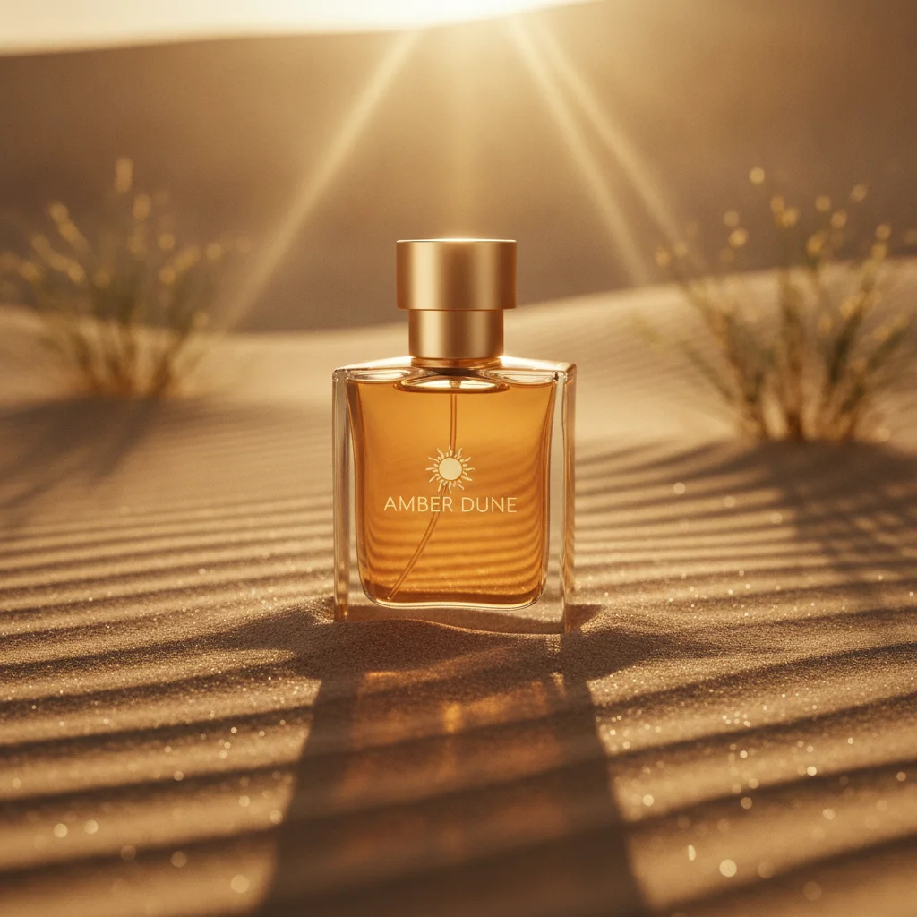Luxury Amber Perfume: Golden Desert Sands Campaign