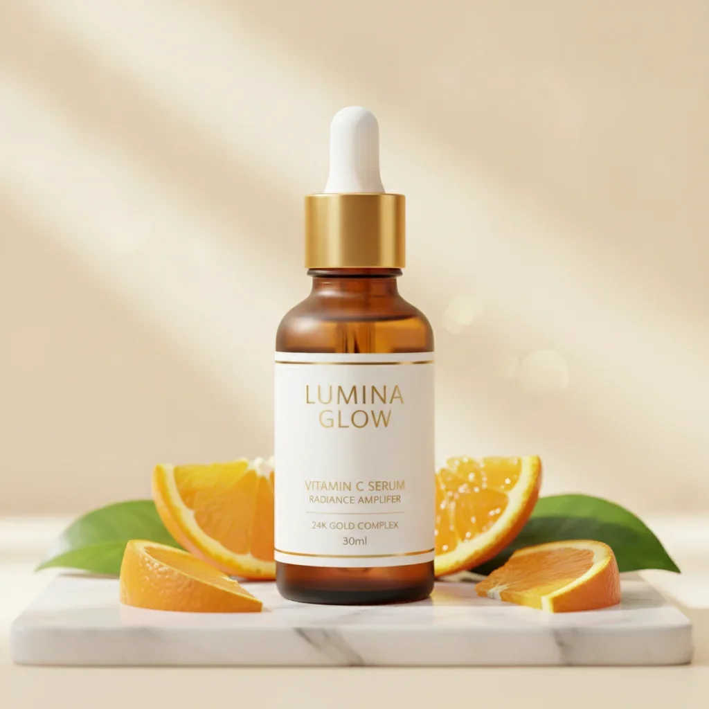 Radiant Vitamin C Serum: Cinematic Product Advertisement
