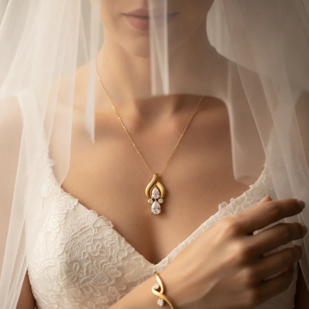 Exquisite Bridal Gold Jewelry: Luxury Advertisement