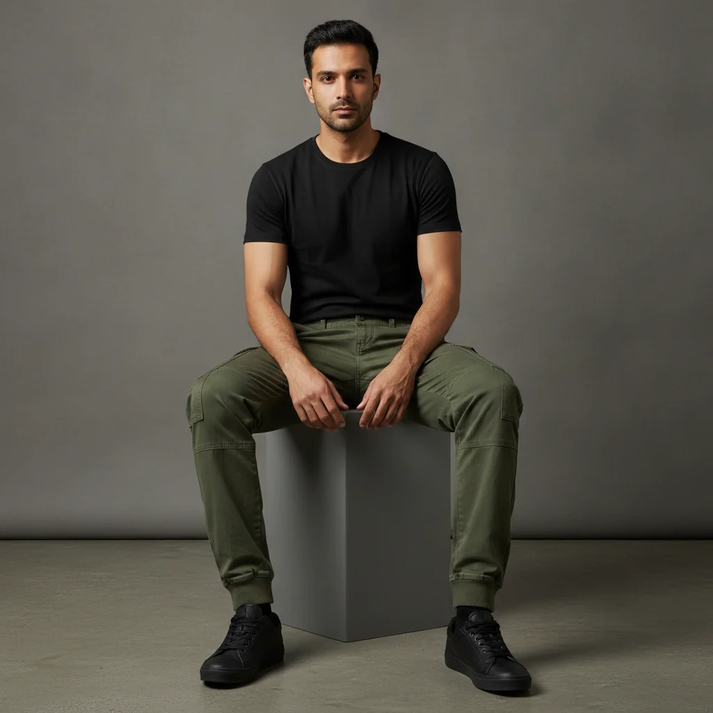 Premium Men's Cargo Pants E-commerce Editorial Shoot