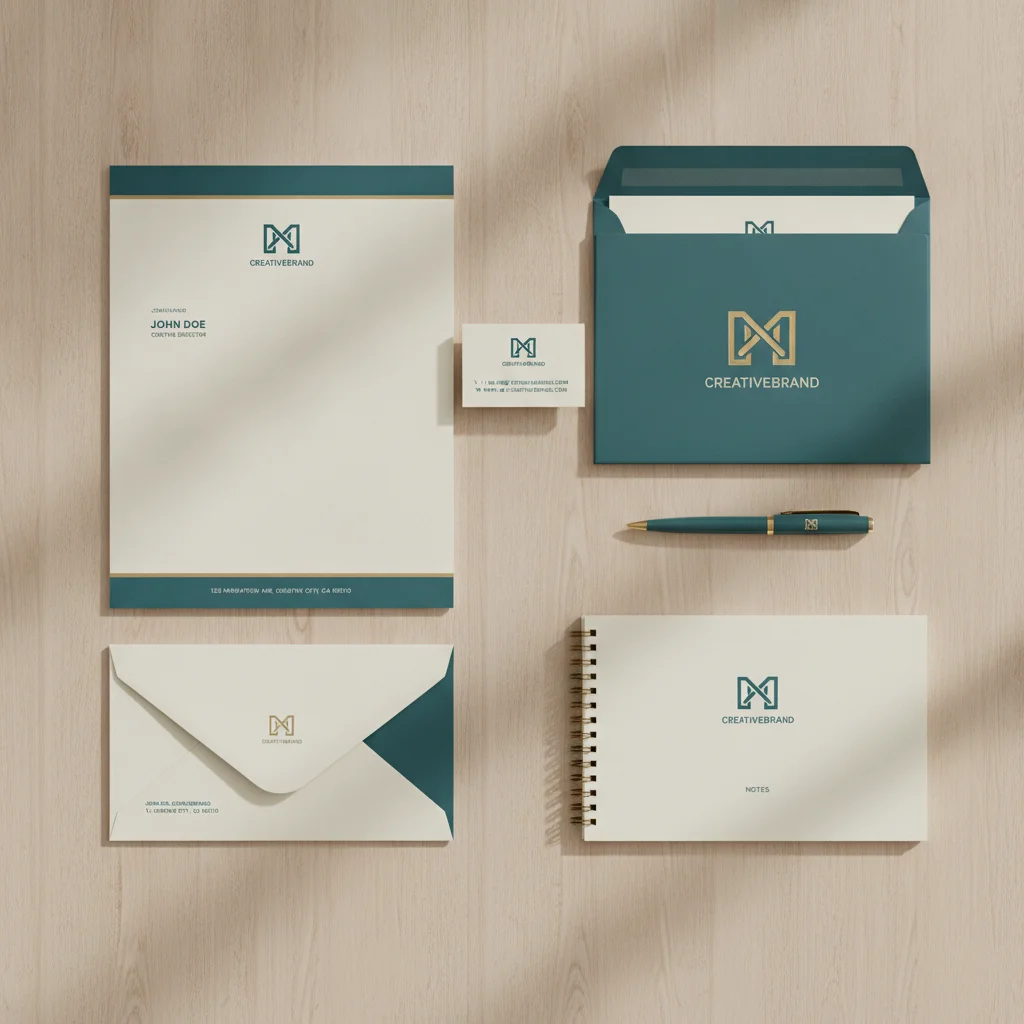 AI Generated preview for Elite Brand Identity Mockup: Ultra-Realistic Corporate Stationery Set - Mockups and Branding