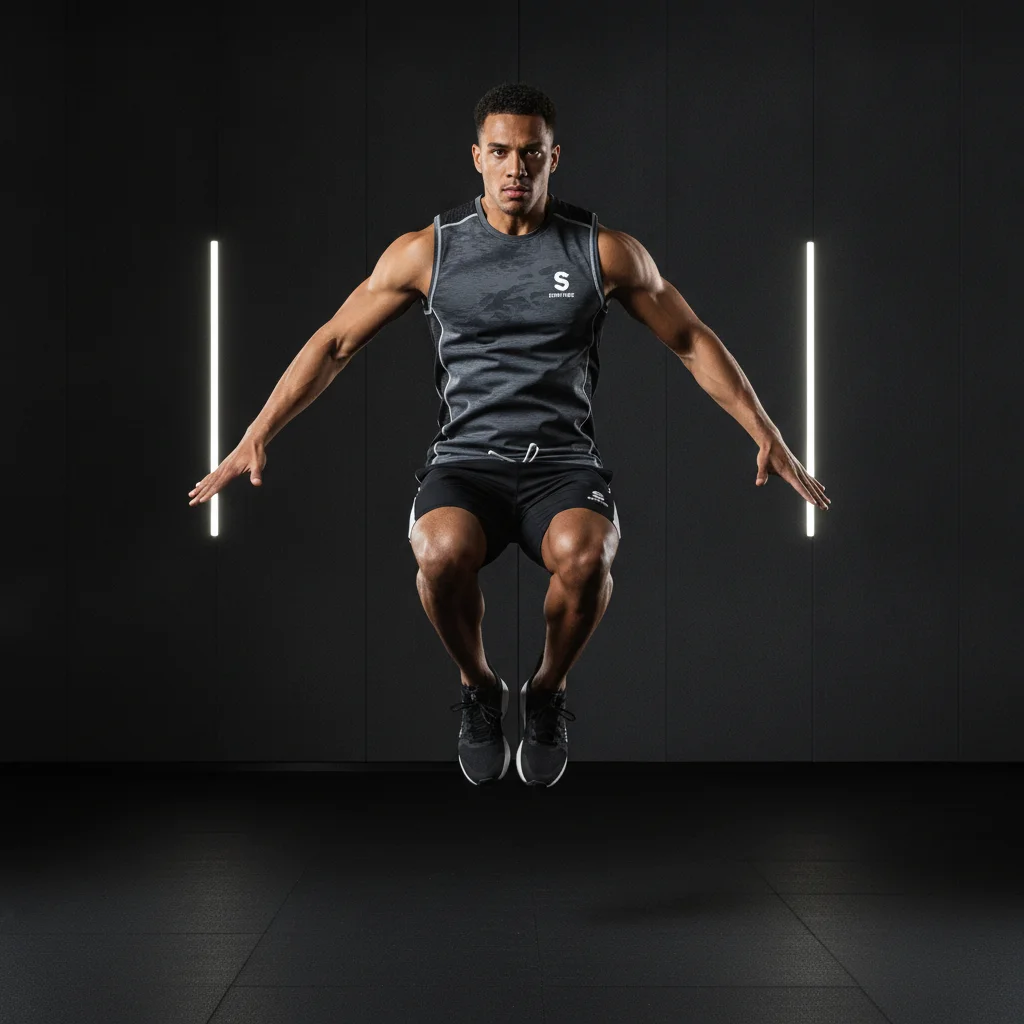 Dynamic Airborne Athletic Wear: High-Performance Training Ad