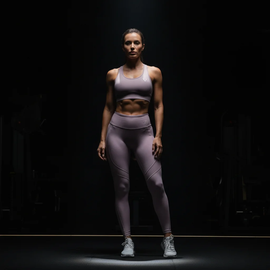 Luxury Activewear Spotlight: High-Fashion Chiaroscuro Gym Set