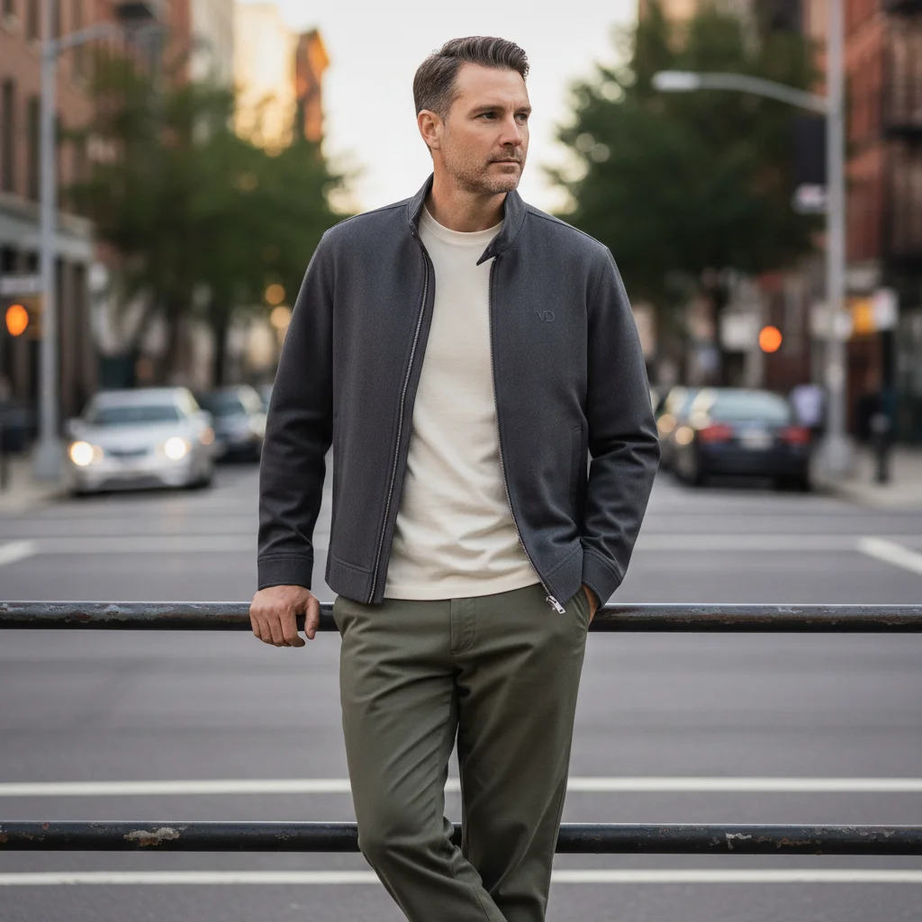 Premium Menswear Urban Editorial | Lifestyle Zip Jacket