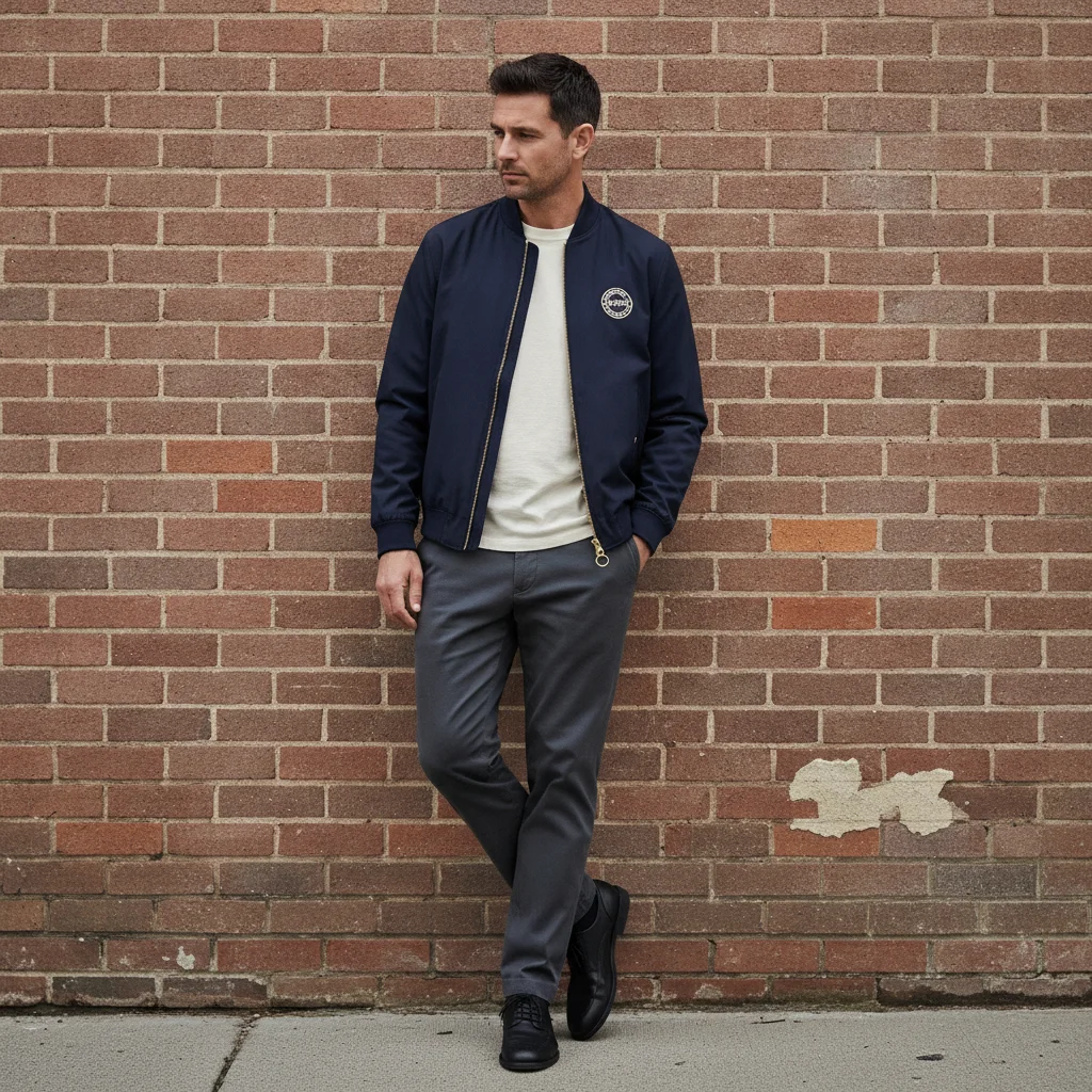 Premium Urban Bomber Jacket Editorial: Authentic Menswear Lifestyle Shoot