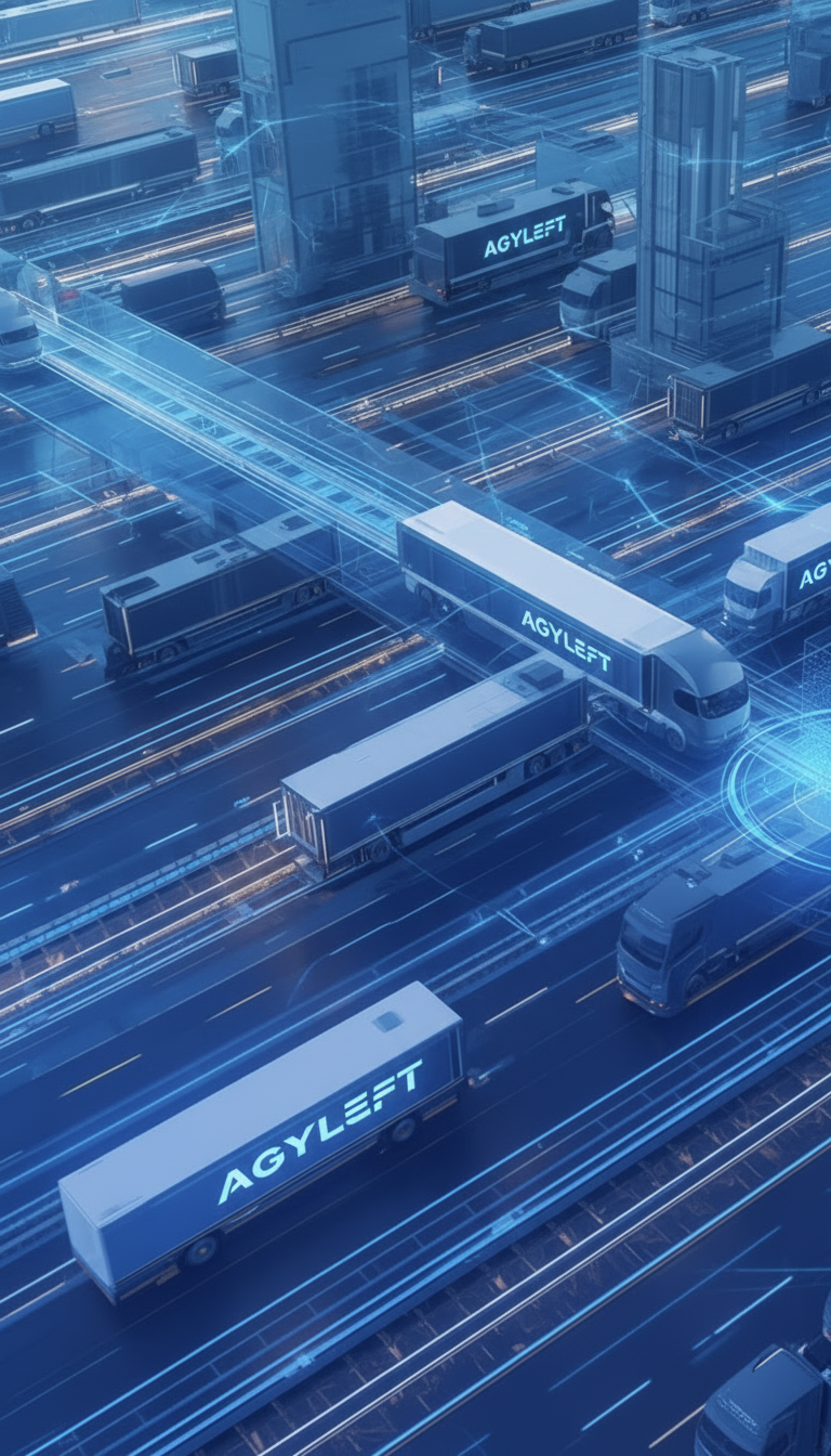 Futuristic freight network visualization