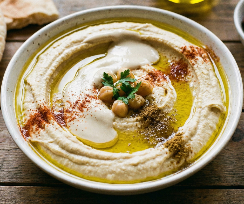 חומוס טחינה ושמן זית
