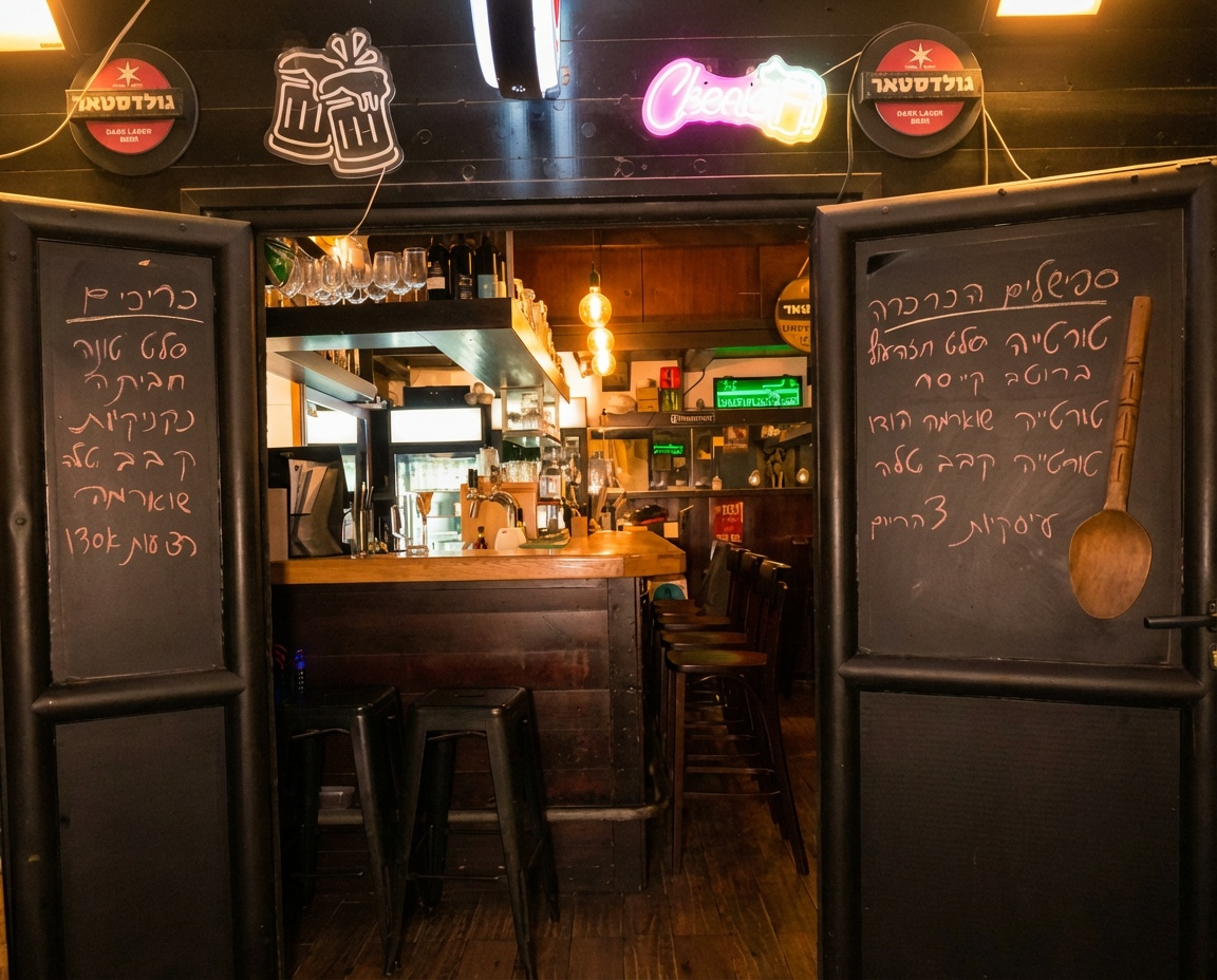 Changed lighting at the entrance of the bar.