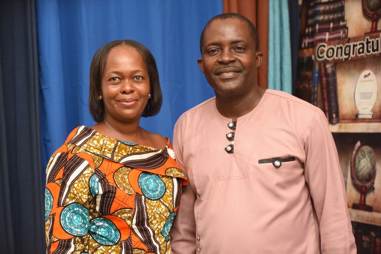 A couple on their wedding day