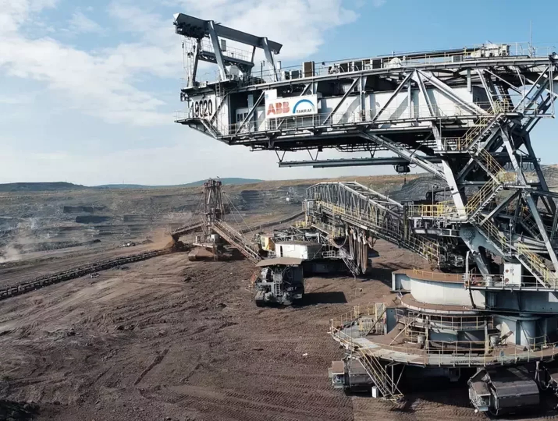 Mining engineer observing operations.