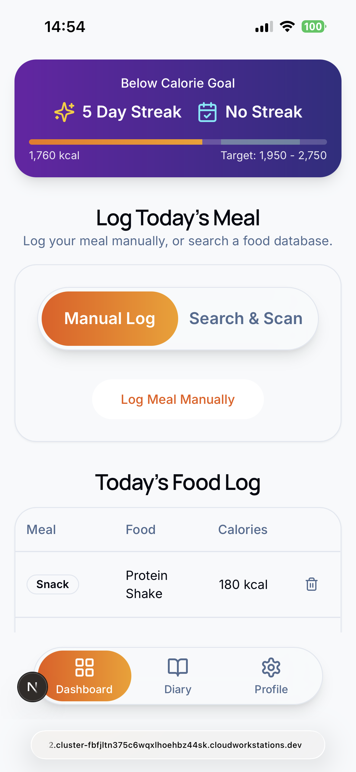 Calorie Tree App Screenshot 3