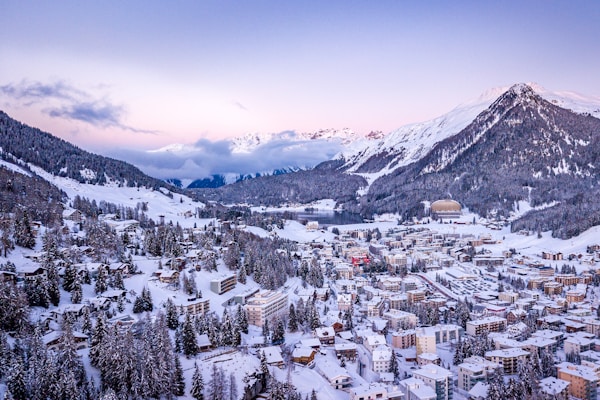 Scenic view of Davos, Switzerland