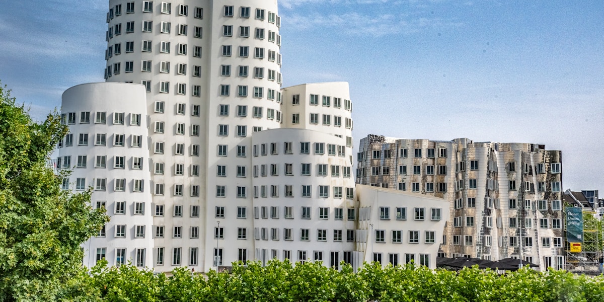Una vista panorámica de Dusseldorf, Germany