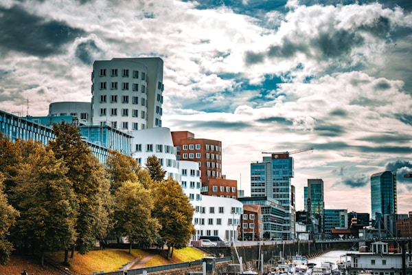 Scenic view of Dusseldorf, Germany
