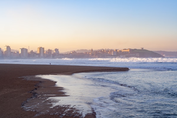 Scenic view of Gijon, Spain