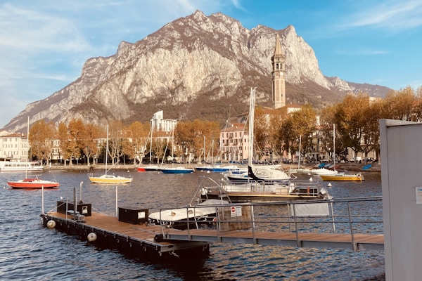 Scenic view of Lecco, Italy
