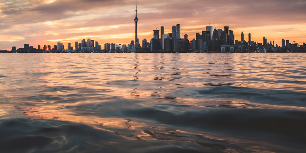 Una vista panorámica de Toronto, Canada