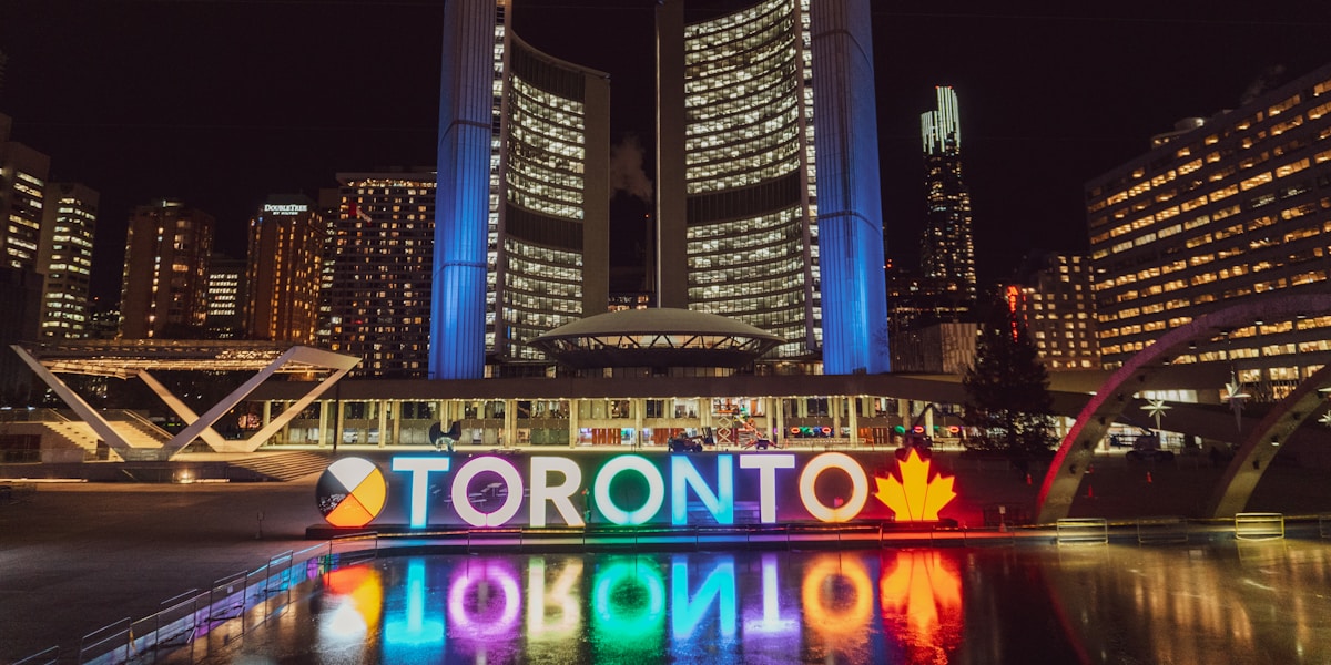 A scenic view of Toronto, Canada