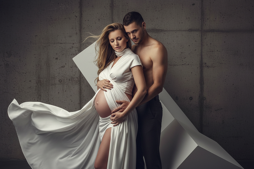 Ästhetisches Babybauch Shooting in Hamburg