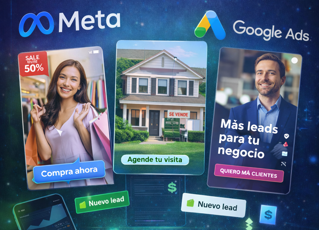 Abstract meta ads background