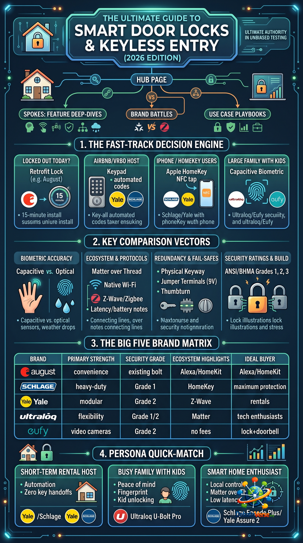 Infographic of The Ultimate Guide to Smart Door Locks & Keyless Entry (2026 Edition)
