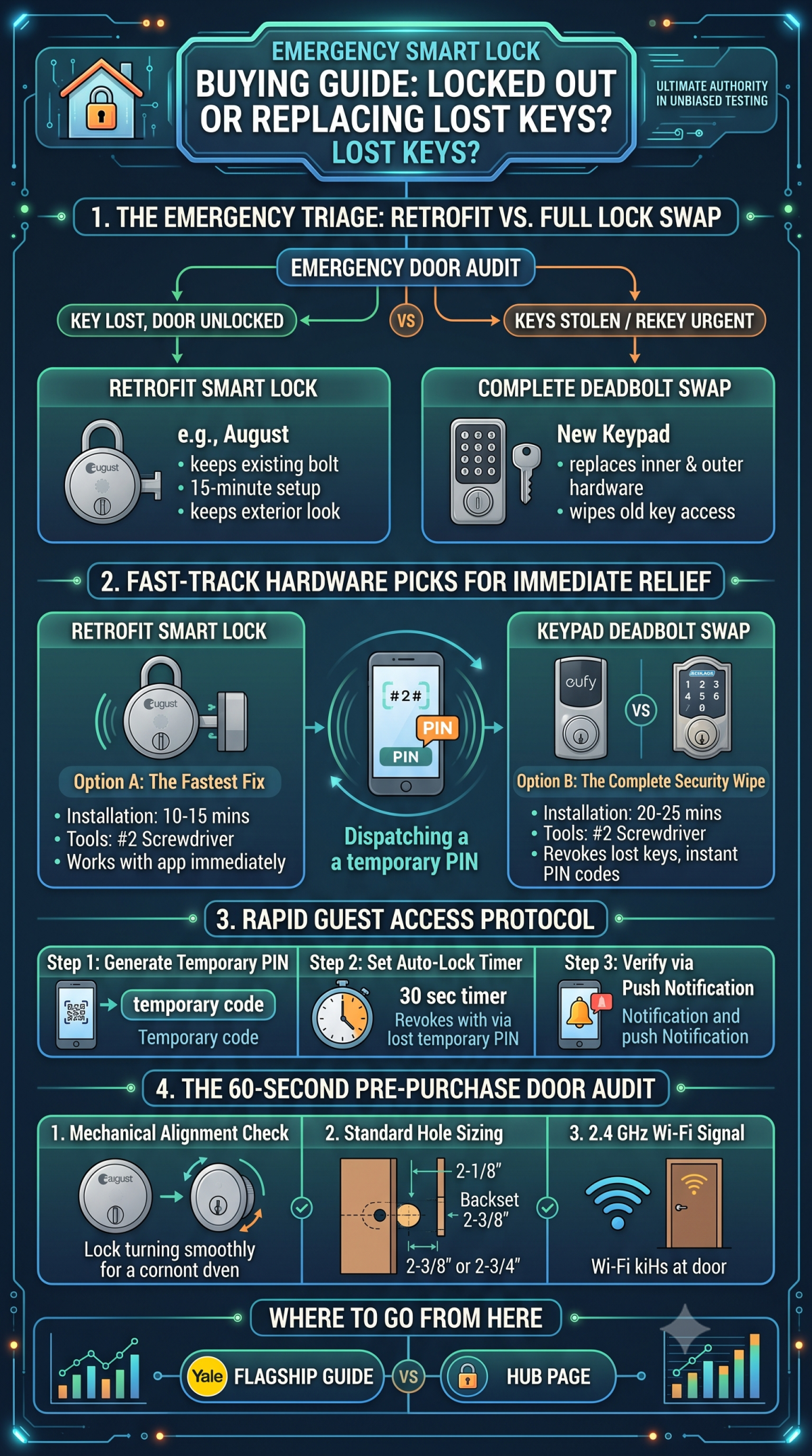 Infographic of Locked Out or Replacing Lost Keys? The Emergency Smart Lock Buying Guide
