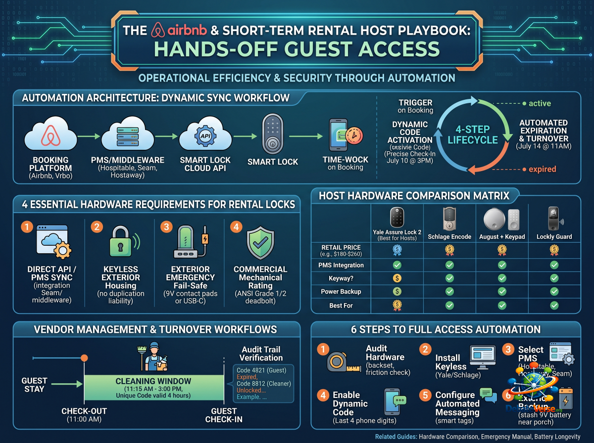 Infographic of The Airbnb & Short-Term Rental Host Playbook: Hands-Off Guest Access