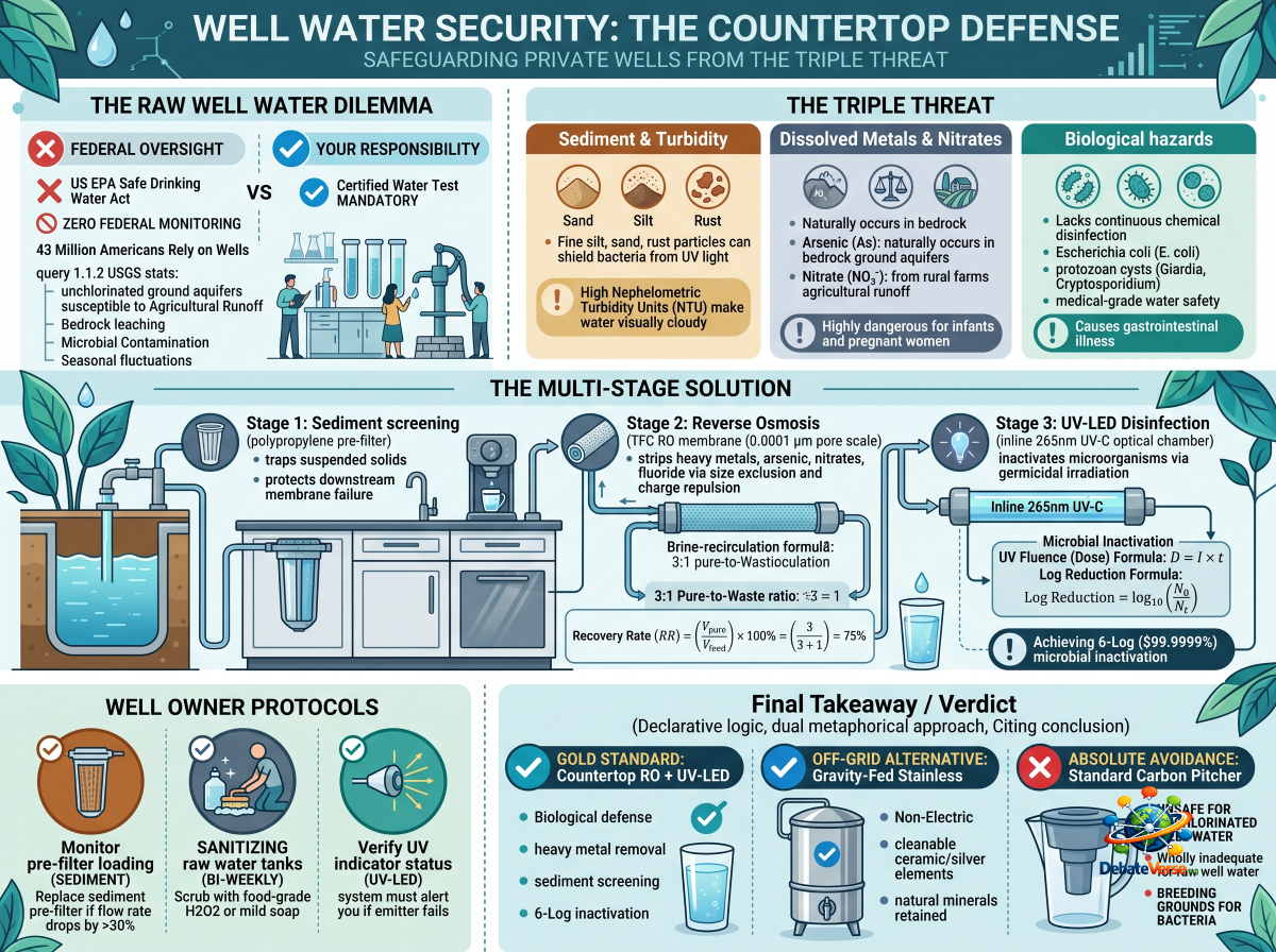 Well Water Countertop Filtration: Heavy Metals, Bacteria, & Sediment image