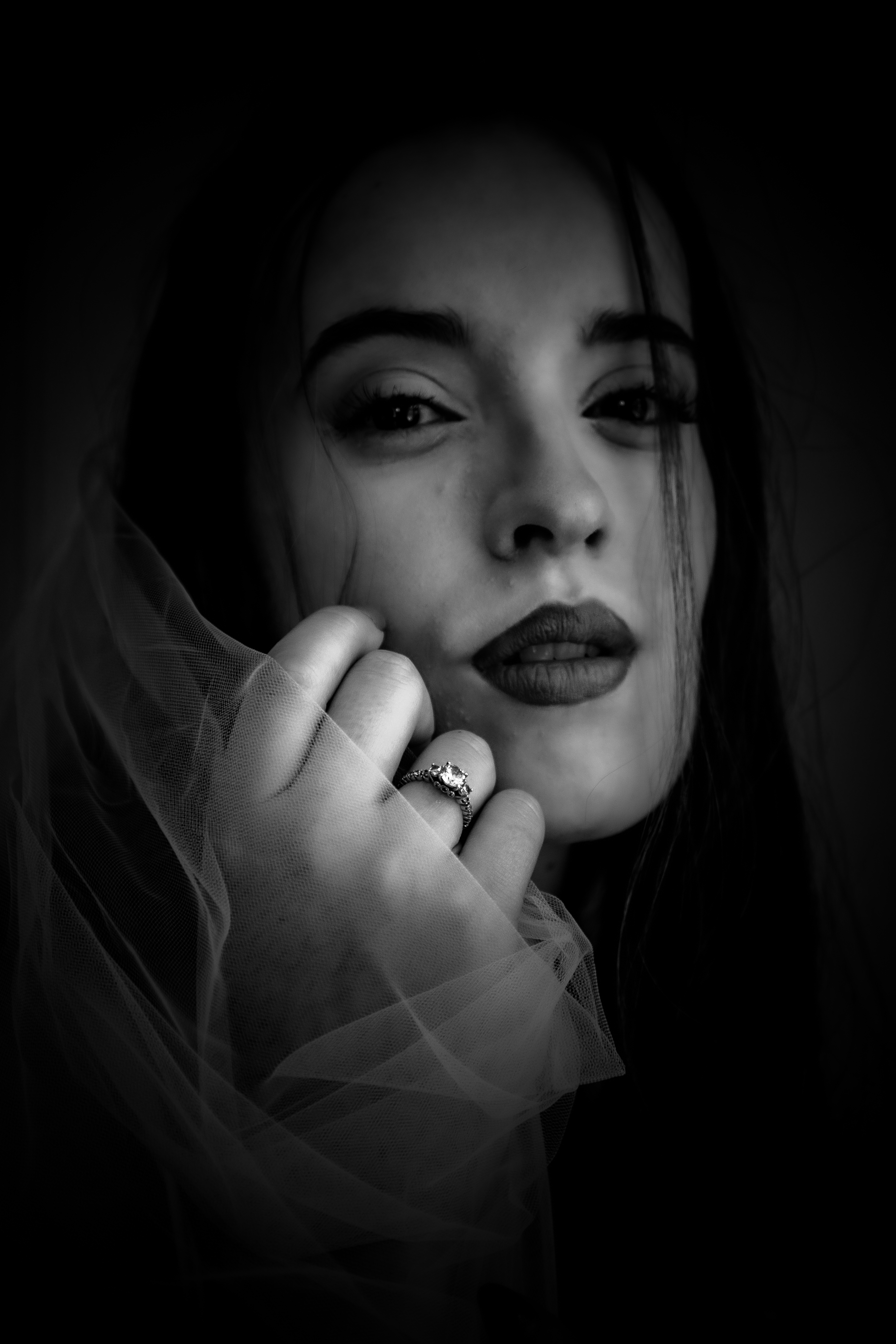 Editorial zwart-wit portret