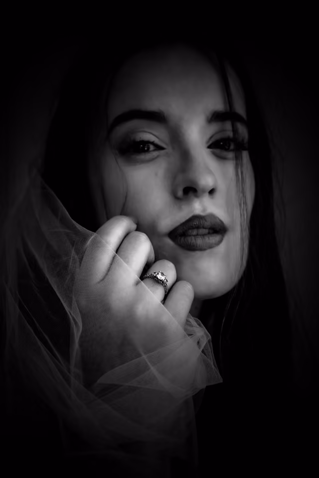 Editorial zwart-wit portret