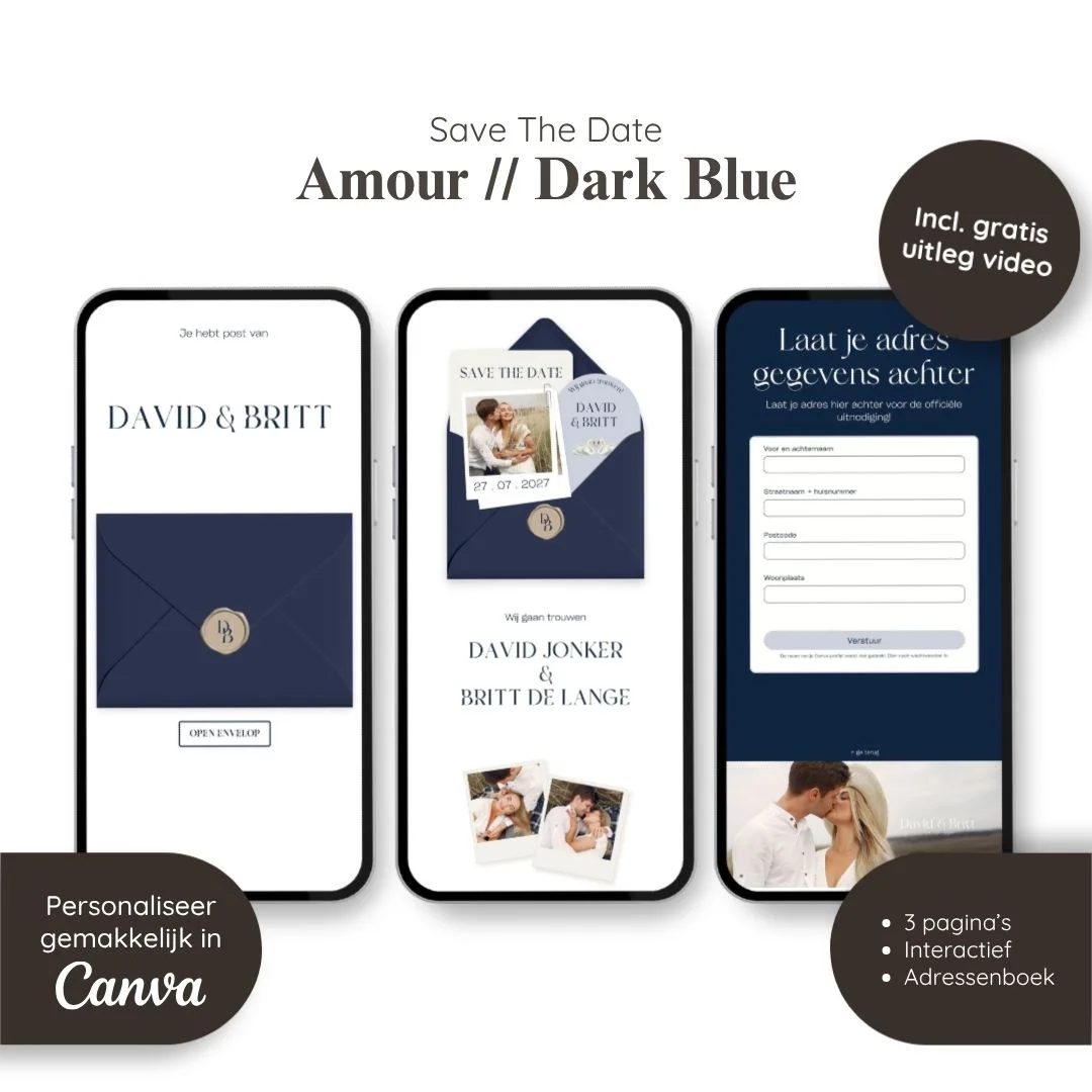 Save the Date Amour DarkBlue 1