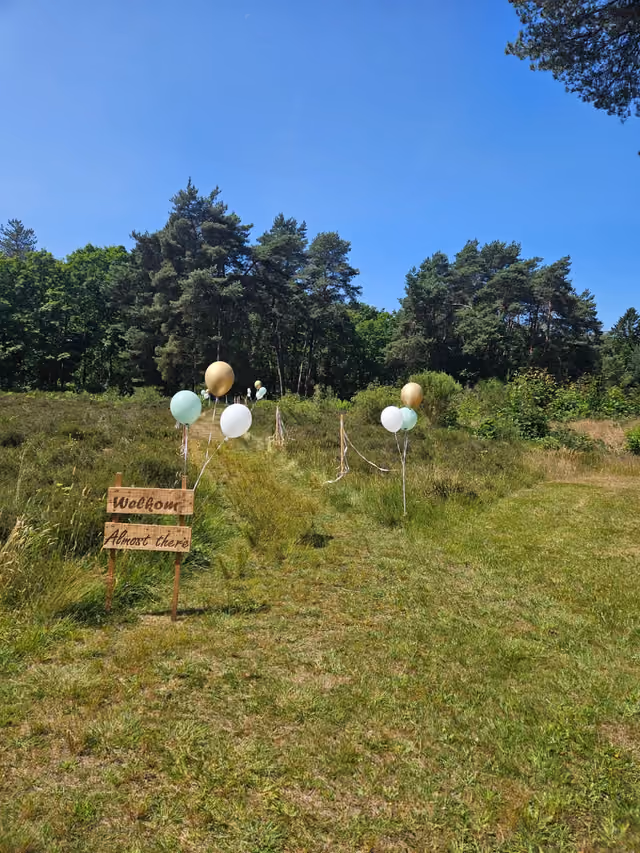 helium trossen bruiloft