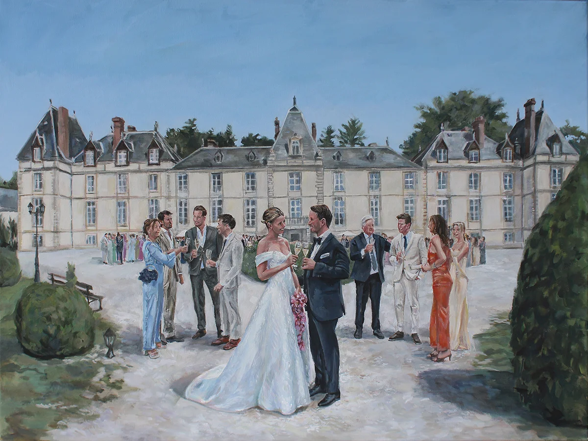 painting-destination-wedding-france-castle