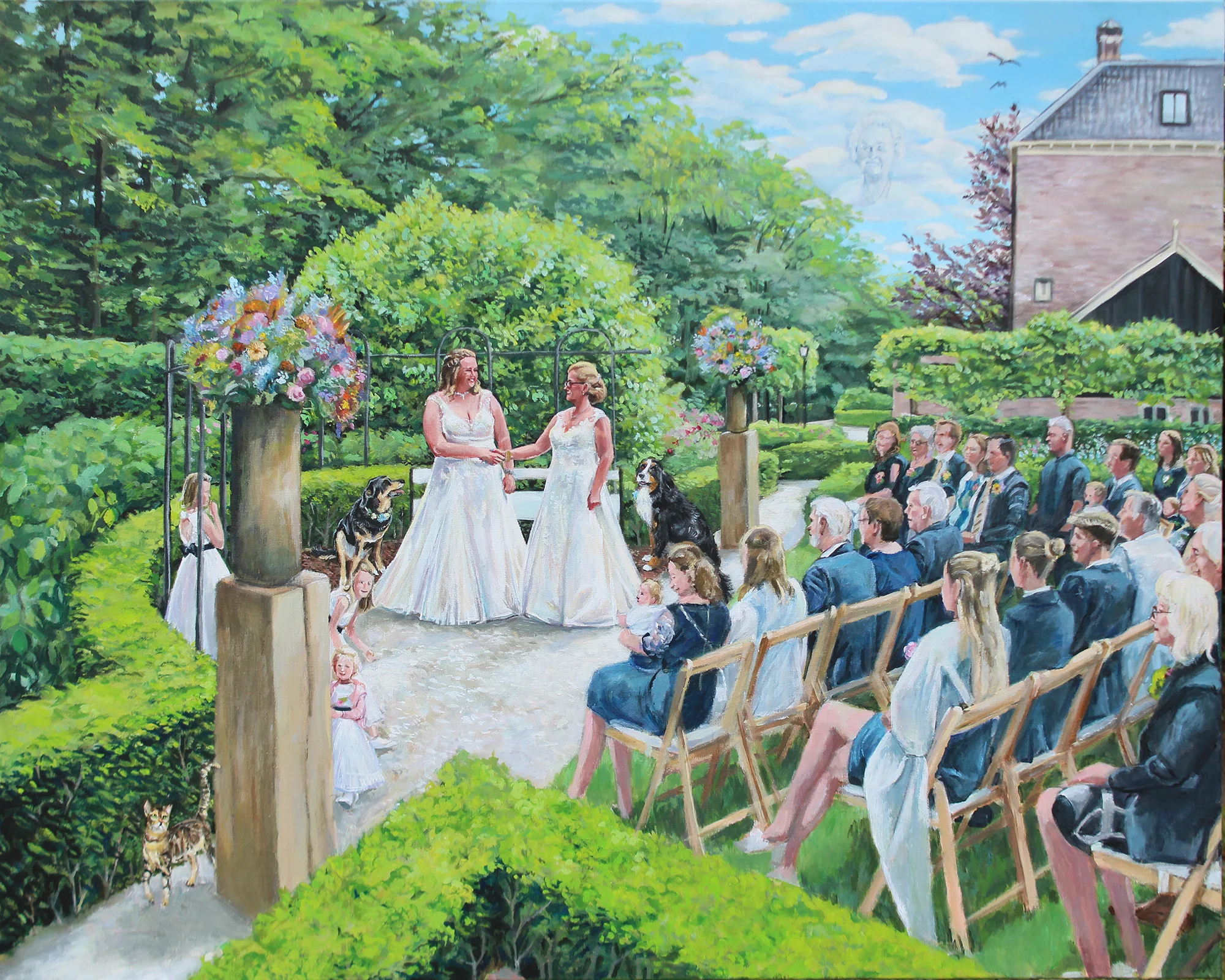 ceremonie-schilderij-havixhorst-bruiden