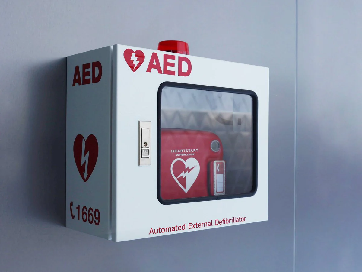 AED on a wall