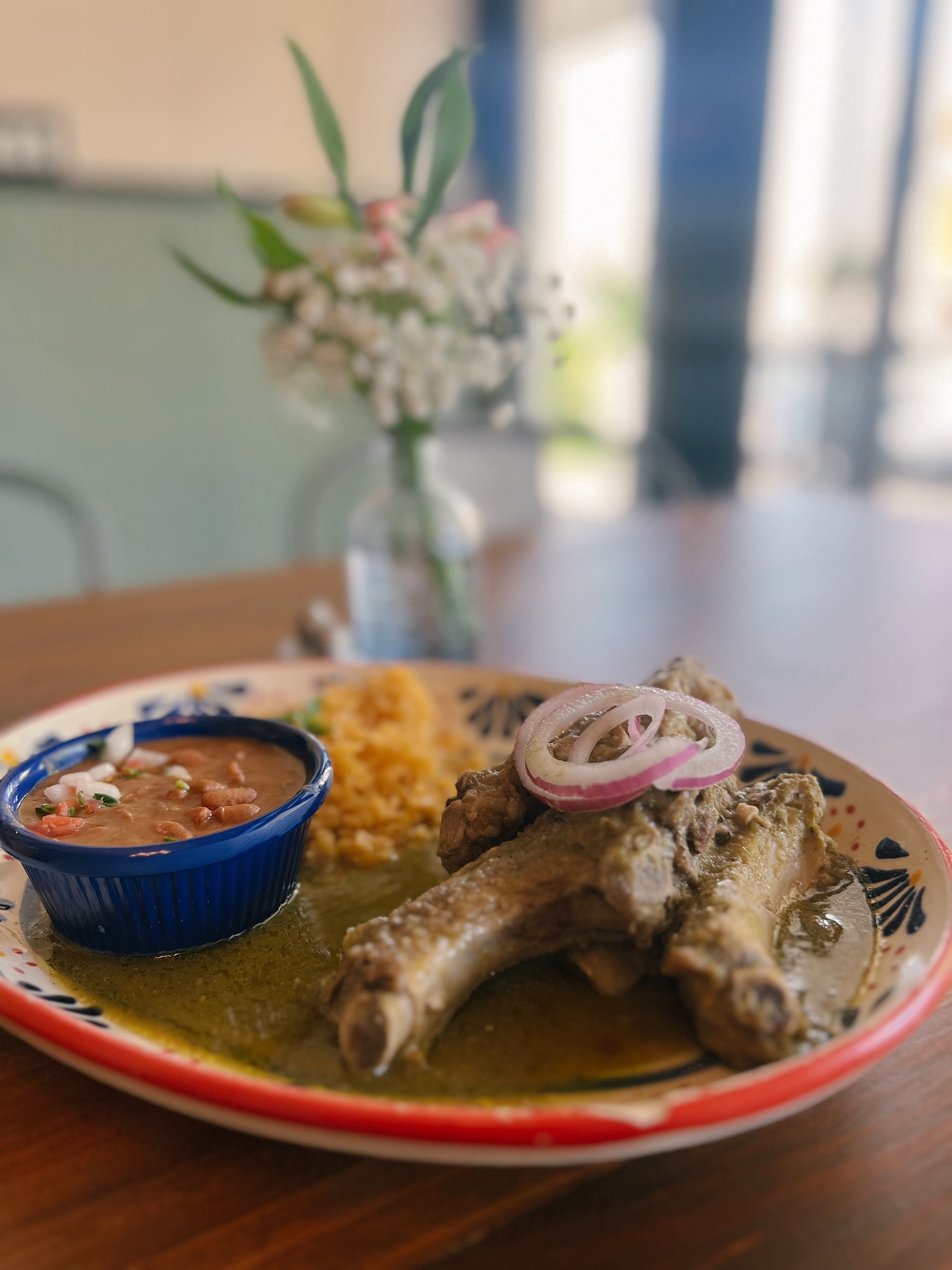 Colorful restaurant art