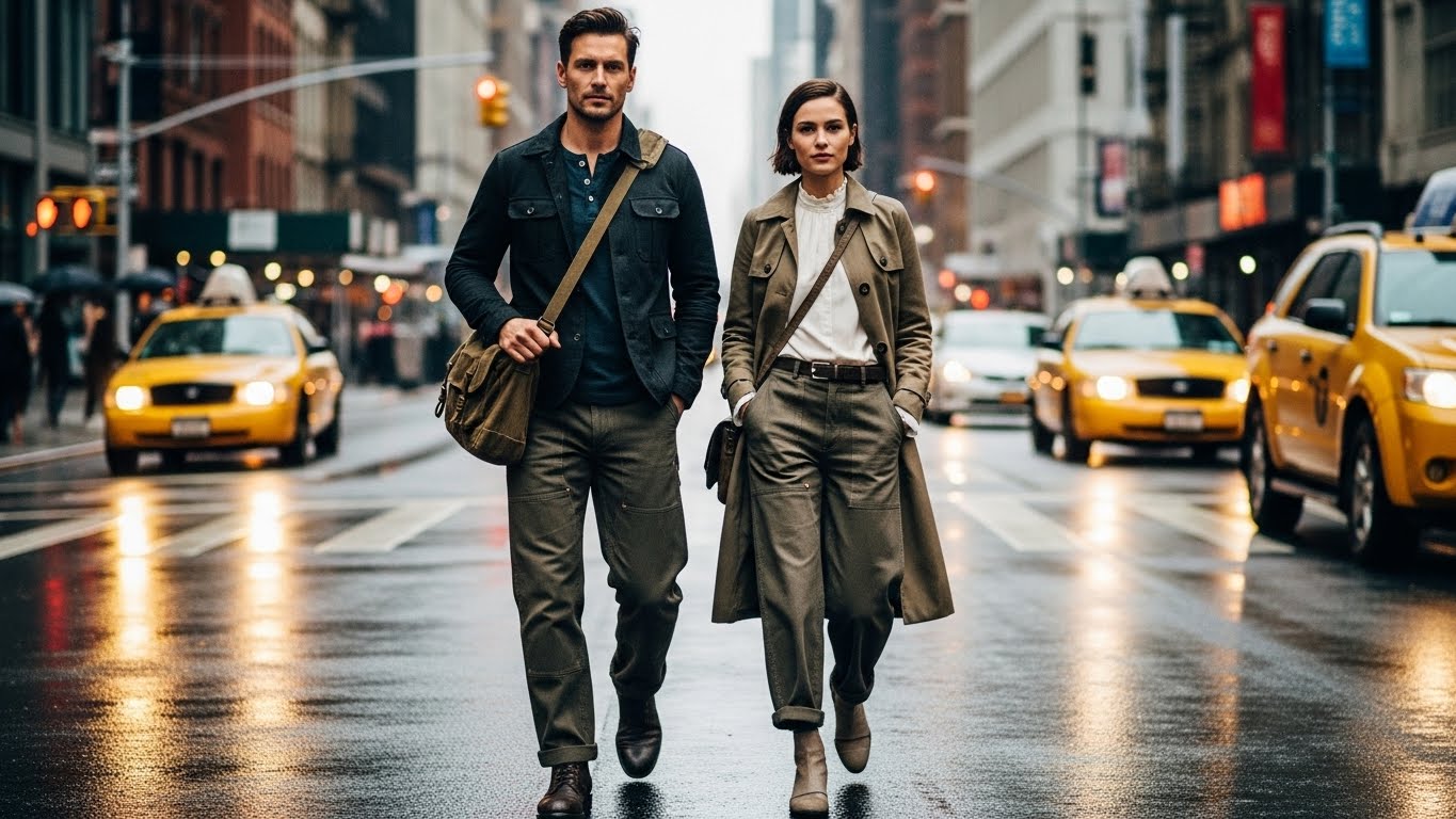 A durable canvas and leather duffle bag