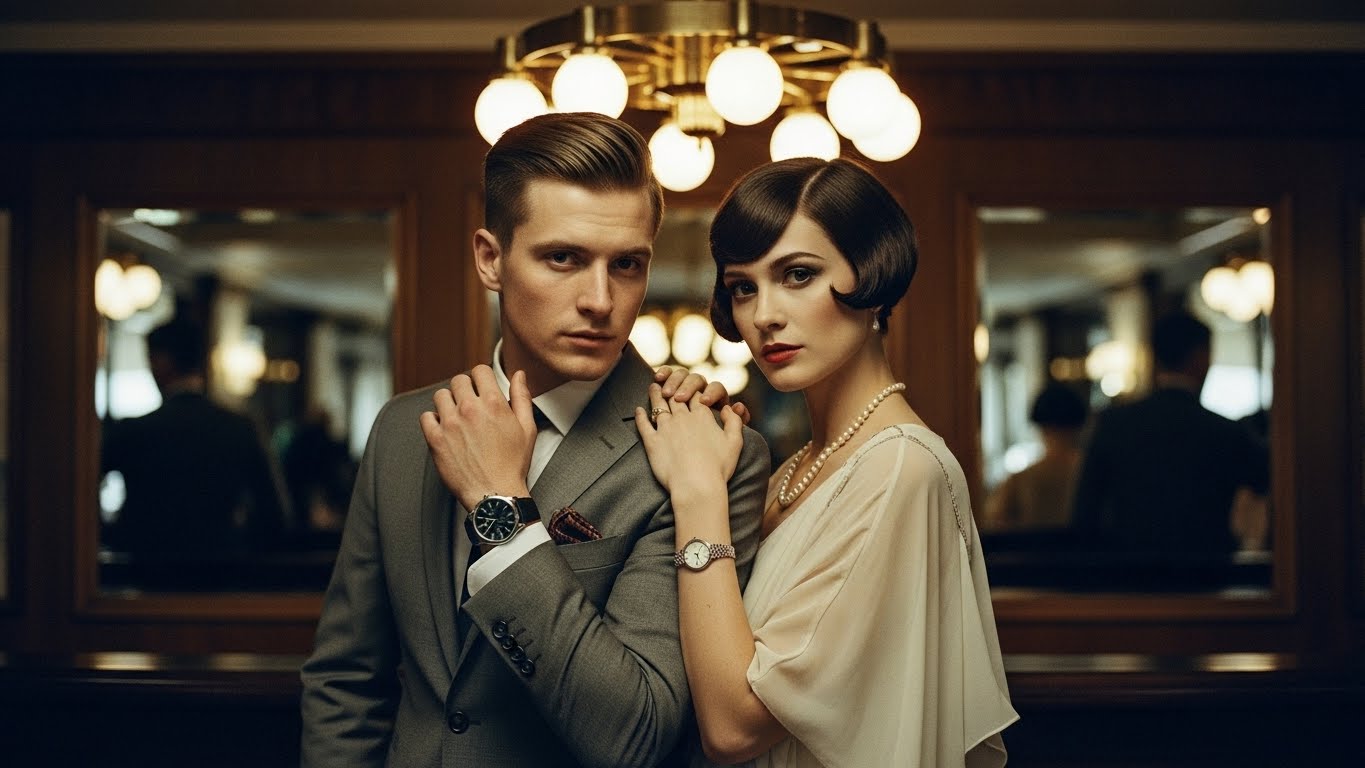 A classic field watch on a canvas strap