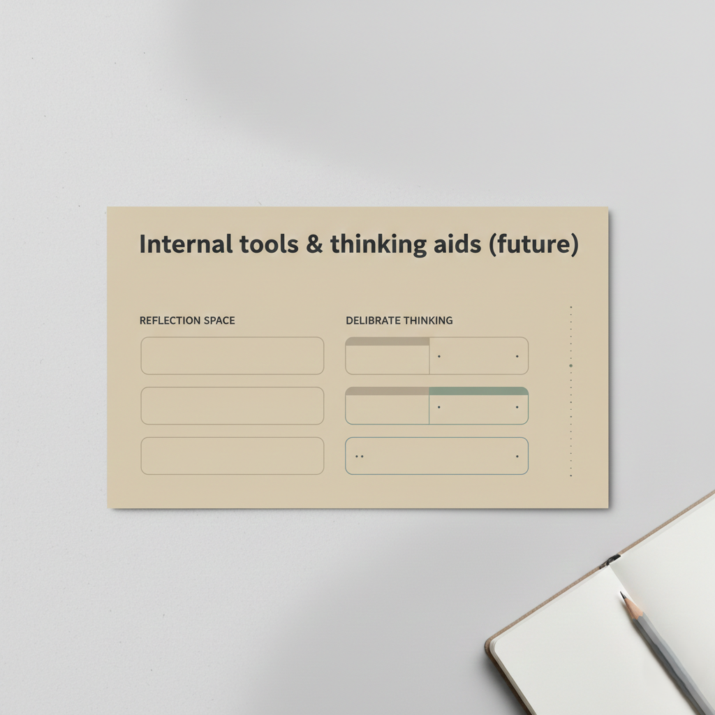 A stylized brain with glowing connections, representing thought.