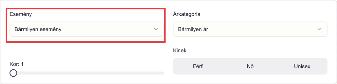 Esemény szűrő