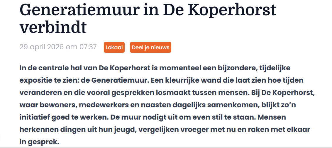 Extra impressie bij De Koperhorst